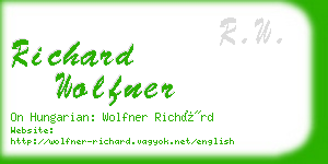 richard wolfner business card